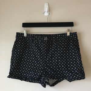 Black + White Diamond Pattern Shorts